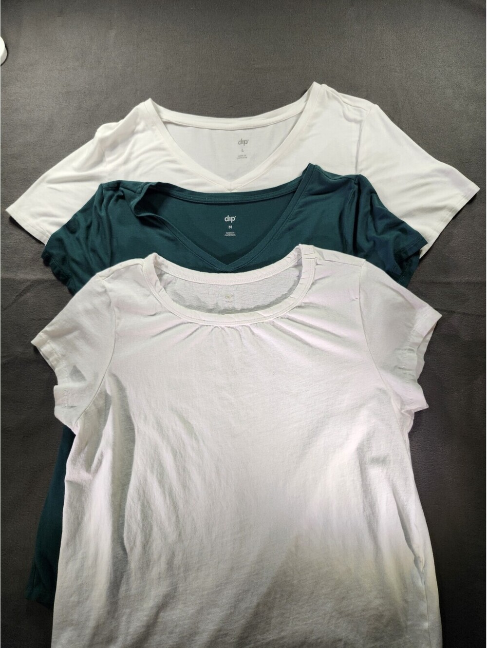 dip Women’s 3-pack Variety Short Sleeve T-Shirt L-M Size Super Soft 073